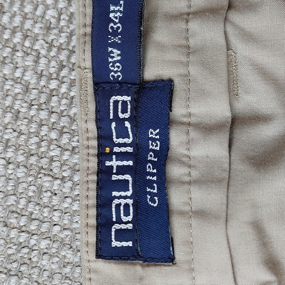 Nautica Clipper Khaki Pleated Pants - Picture 4 of 6